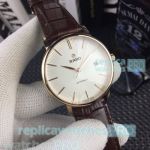 High Quality Replica Rado White Dial Brown Leather Strap Automatic Watch